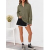 image:imageANRABESS Sweatshirt for Womens Waffle Knit Henley Pullover  Lightweight Soft Thermal Regular Fit Long Sleeve Half Button Topsfor Casual Daily amp Preppy Spring amp Fall WeatherArmy Green