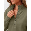image:imageANRABESS Sweatshirt for Womens Waffle Knit Henley Pullover  Lightweight Soft Thermal Regular Fit Long Sleeve Half Button Topsfor Casual Daily amp Preppy Spring amp Fall WeatherArmy Green