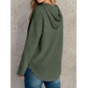 image:imageANRABESS Waffle Knit Hoodies for Women Lightweight Sweatshirt  Comfy Drawstring Long Sleeve Fall Fashion Pullover Tops Loose Fit Curved Hem Casual Daily Wear amp Work Winter OutfitsArmy Green