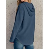 image:imageANRABESS Waffle Knit Hoodies for Women Lightweight Sweatshirt  Comfy Drawstring Long Sleeve Fall Fashion Pullover Tops Loose Fit Curved Hem Casual Daily Wear amp Work Winter OutfitsNavy Blue