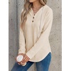 image:imageANRABESS Waffle Knit Hoodies for Women Lightweight Sweatshirt  Comfy Drawstring Long Sleeve Fall Fashion Pullover Tops Loose Fit Curved Hem Casual Daily Wear amp Work Winter OutfitsBeige