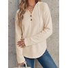 image:imageANRABESS Waffle Knit Hoodies for Women Lightweight Sweatshirt  Comfy Drawstring Long Sleeve Fall Fashion Pullover Tops Loose Fit Curved Hem Casual Daily Wear amp Work Winter OutfitsBeige