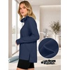 image:imageANRABESS Womens Half Zip Sweatshirts Loose Fleece Pullover  Comfy Soft Warm Collared Tops Long Sleeve Quarter Zip Side Slit  Going Out Casual Work Winter Fall Fashion OutfitsNavy Blue