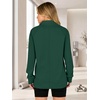 image:imageANRABESS Womens Half Zip Sweatshirts Loose Fleece Pullover  Comfy Soft Warm Collared Tops Long Sleeve Quarter Zip Side Slit  Going Out Casual Work Winter Fall Fashion OutfitsDeep Green