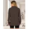 image:imageANRABESS Womens Half Zip Sweatshirts Loose Fleece Pullover  Comfy Soft Warm Collared Tops Long Sleeve Quarter Zip Side Slit  Going Out Casual Work Winter Fall Fashion OutfitsCoffee