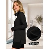 image:imageANRABESS Womens Half Zip Sweatshirts Loose Fleece Pullover  Comfy Soft Warm Collared Tops Long Sleeve Quarter Zip Side Slit  Going Out Casual Work Winter Fall Fashion OutfitsBlack
