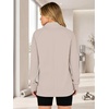 image:imageANRABESS Womens Half Zip Sweatshirts Loose Fleece Pullover  Comfy Soft Warm Collared Tops Long Sleeve Quarter Zip Side Slit  Going Out Casual Work Winter Fall Fashion OutfitsGrey Beige