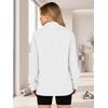 image:imageANRABESS Womens Half Zip Sweatshirts Loose Fleece Pullover  Comfy Soft Warm Collared Tops Long Sleeve Quarter Zip Side Slit  Going Out Casual Work Winter Fall Fashion OutfitsWhite