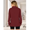 image:imageANRABESS Womens Half Zip Sweatshirts Loose Fleece Pullover  Comfy Soft Warm Collared Tops Long Sleeve Quarter Zip Side Slit  Going Out Casual Work Winter Fall Fashion OutfitsDeep Red