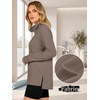 image:imageANRABESS Womens Half Zip Sweatshirts Loose Fleece Pullover  Comfy Soft Warm Collared Tops Long Sleeve Quarter Zip Side Slit  Going Out Casual Work Winter Fall Fashion OutfitsLight Coffee