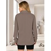 image:imageANRABESS Womens Half Zip Sweatshirts Loose Fleece Pullover  Comfy Soft Warm Collared Tops Long Sleeve Quarter Zip Side Slit  Going Out Casual Work Winter Fall Fashion OutfitsLight Coffee