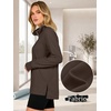image:imageANRABESS Womens Half Zip Sweatshirts Loose Fleece Pullover  Comfy Soft Warm Collared Tops Long Sleeve Quarter Zip Side Slit  Going Out Casual Work Winter Fall Fashion OutfitsCoffee