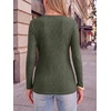 image:imageANRABESS Womens Long Sleeve Shirts Ribbed Knit Fall Tops  Keyhole Neck Soft Stretch Fuzzy Blouse Regular Fit for Business Office Daily Wear Fall amp Spring Seasonal ClothingGreen