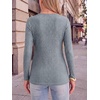image:imageANRABESS Womens Long Sleeve Shirts Ribbed Knit Fall Tops  Keyhole Neck Soft Stretch Fuzzy Blouse Regular Fit for Business Office Daily Wear Fall amp Spring Seasonal ClothingBlue