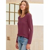 image:imageANRABESS Womens Long Sleeve Shirts Waffle Knit Henley Tops  Button Down V Neck Comfy Lightweight Fitted Business Casual Work Blouses Basic Tees Fall Winter ClothesMauve