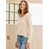 image:imageANRABESS Womens Long Sleeve Shirts Waffle Knit Henley Tops  Button Down V Neck Comfy Lightweight Fitted Business Casual Work Blouses Basic Tees Fall Winter ClothesBeige