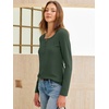image:imageANRABESS Womens Long Sleeve Shirts Waffle Knit Henley Tops  Button Down V Neck Comfy Lightweight Fitted Business Casual Work Blouses Basic Tees Fall Winter ClothesArmy Green