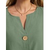 image:imageANRABESS Womens Tops 34 Sleeve V Neck Henley Shirts Dressy Casual Business Work Blouses Summer Fashion for Office DailyLight Green