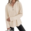 image:imageANRABESS Waffle Knit Hoodies for Women Lightweight Sweatshirt  Comfy Drawstring Long Sleeve Fall Fashion Pullover Tops Loose Fit Curved Hem Casual Daily Wear amp Work Winter OutfitsBeige