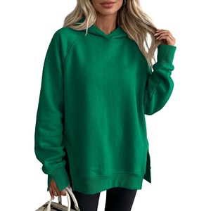image:imageANRABESS Hoodies for Women Oversized Long Sleeve Sweatshirts  Raglan Sleeve Side Slit Pullover Tops Cozy Soft Warm Casual Y2K Teen Girls Clothes Fall Winter Fashion OutfitsGreen