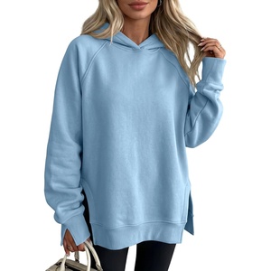 image:imageANRABESS Hoodies for Women Oversized Long Sleeve Sweatshirts  Raglan Sleeve Side Slit Pullover Tops Cozy Soft Warm Casual Y2K Teen Girls Clothes Fall Winter Fashion OutfitsLight Blue
