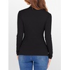image:imageANRABESS Long Sleeve Shirts for Women Mock Neck Tops  Lettuce Trim Ribbed Knit TShirts Dressy Blouse Slim Fit Summer Tee Business Causal Outfits Fall Layer ClothingBlack