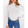 image:imageANRABESS Long Sleeve Shirts for Women Mock Neck Tops  Lettuce Trim Ribbed Knit TShirts Dressy Blouse Slim Fit Summer Tee Business Causal Outfits Fall Layer ClothingWhite