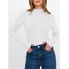 image:imageANRABESS Long Sleeve Shirts for Women Mock Neck Tops  Lettuce Trim Ribbed Knit TShirts Dressy Blouse Slim Fit Summer Tee Business Causal Outfits Fall Layer ClothingWhite