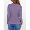 image:imageANRABESS Long Sleeve Shirts for Women Mock Neck Tops  Lettuce Trim Ribbed Knit TShirts Dressy Blouse Slim Fit Summer Tee Business Causal Outfits Fall Layer ClothingPurple