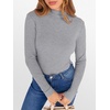 image:imageANRABESS Long Sleeve Shirts for Women Mock Neck Tops  Lettuce Trim Ribbed Knit TShirts Dressy Blouse Slim Fit Summer Tee Business Causal Outfits Fall Layer ClothingGrey