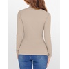 image:imageANRABESS Long Sleeve Shirts for Women Mock Neck Tops  Lettuce Trim Ribbed Knit TShirts Dressy Blouse Slim Fit Summer Tee Business Causal Outfits Fall Layer ClothingBeige