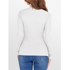 image:imageANRABESS Long Sleeve Shirts for Women Mock Neck Tops  Lettuce Trim Ribbed Knit TShirts Dressy Blouse Slim Fit Summer Tee Business Causal Outfits Fall Layer ClothingWhite
