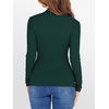 image:imageANRABESS Long Sleeve Shirts for Women Mock Neck Tops  Lettuce Trim Ribbed Knit TShirts Dressy Blouse Slim Fit Summer Tee Business Causal Outfits Fall Layer ClothingDeep Green