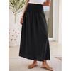 image:imageANRABESS Maxi Skirt for Women Floral High Waisted Elastic Flowy 2026 Summer Boho Long Skirts Beach Cover Up Vacation SundressBlack