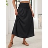 image:imageANRABESS Maxi Skirt for Women Floral High Waisted Elastic Flowy 2026 Summer Boho Long Skirts Beach Cover Up Vacation SundressBlack