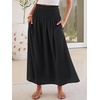 image:imageANRABESS Maxi Skirt for Women Floral High Waisted Elastic Flowy 2026 Summer Boho Long Skirts Beach Cover Up Vacation SundressBlack