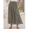image:imageANRABESS Maxi Skirt for Women Floral High Waisted Elastic Flowy 2026 Summer Boho Long Skirts Beach Cover Up Vacation SundressBlack Floral