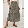 image:imageANRABESS Maxi Skirt for Women Floral High Waisted Elastic Flowy 2026 Summer Boho Long Skirts Beach Cover Up Vacation SundressBlack Floral