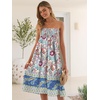 image:imageANRABESS Maxi Skirt for Women Floral High Waisted Elastic Flowy 2026 Summer Boho Long Skirts Beach Cover Up Vacation SundressBlue Rose Red Floral