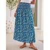 image:imageANRABESS Maxi Skirt for Women Floral High Waisted Elastic Flowy 2026 Summer Boho Long Skirts Beach Cover Up Vacation SundressBlue Yellow Floral