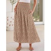 image:imageANRABESS Maxi Skirt for Women Floral High Waisted Elastic Flowy 2026 Summer Boho Long Skirts Beach Cover Up Vacation SundressBrown Floral