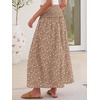 image:imageANRABESS Maxi Skirt for Women Floral High Waisted Elastic Flowy 2026 Summer Boho Long Skirts Beach Cover Up Vacation SundressBrown Floral