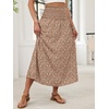 image:imageANRABESS Maxi Skirt for Women Floral High Waisted Elastic Flowy 2026 Summer Boho Long Skirts Beach Cover Up Vacation SundressBrown Floral