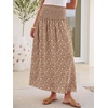 image:imageANRABESS Maxi Skirt for Women Floral High Waisted Elastic Flowy 2026 Summer Boho Long Skirts Beach Cover Up Vacation SundressBrown Floral