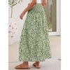 image:imageANRABESS Maxi Skirt for Women Floral High Waisted Elastic Flowy 2026 Summer Boho Long Skirts Beach Cover Up Vacation SundressGreen Floral