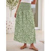 image:imageANRABESS Maxi Skirt for Women Floral High Waisted Elastic Flowy 2026 Summer Boho Long Skirts Beach Cover Up Vacation SundressGreen Floral