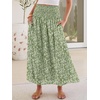 image:imageANRABESS Maxi Skirt for Women Floral High Waisted Elastic Flowy 2026 Summer Boho Long Skirts Beach Cover Up Vacation SundressGreen Floral