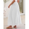image:imageANRABESS Maxi Skirt for Women Floral High Waisted Elastic Flowy 2026 Summer Boho Long Skirts Beach Cover Up Vacation SundressWhite