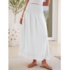 image:imageANRABESS Maxi Skirt for Women Floral High Waisted Elastic Flowy 2026 Summer Boho Long Skirts Beach Cover Up Vacation SundressWhite