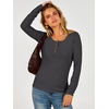 image:imageANRABESS Women Henley Button Thermal Tops Long Sleeve Shirt  Warm Fleece Undershirts Soft Comfy Cozy Cute Basic Tees Fall Winter Casual Daily Layer OutfitsGrey